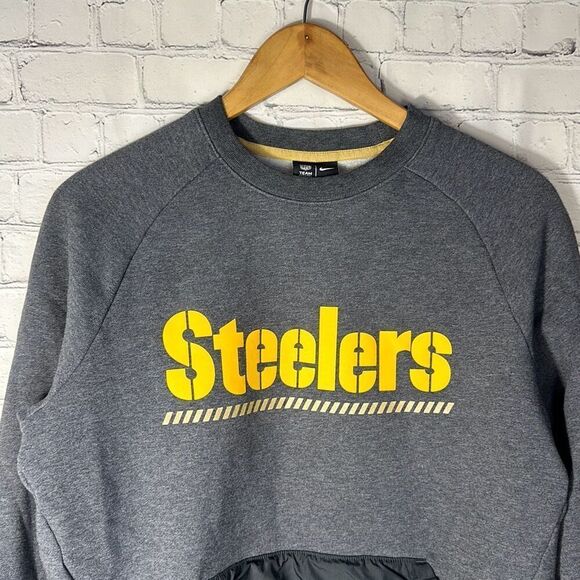 Nike Mens NFL Pittsburgh Steelers Polyester Front Pocket Sweatshirt M Medium - Picture 2 of 9